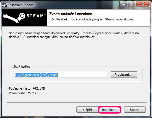 hry na pc - aktivace steam