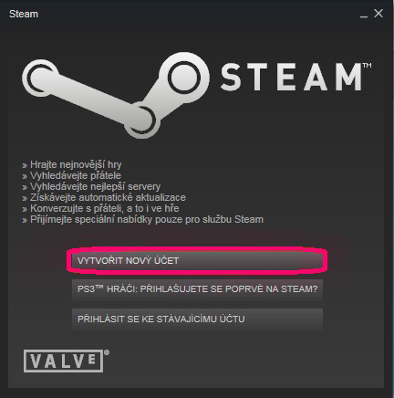 hry na pc - aktivace steam